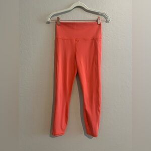 Vuori Legging Coral Orange High Rise Pocket Yoga Leggings Size Small